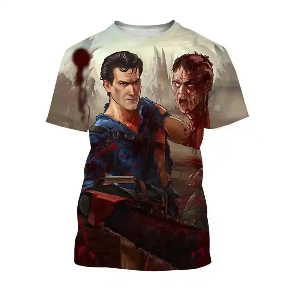 Deadite Rising – Evil Dead 3D Horror Print Tee