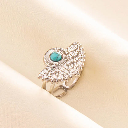 What the Stone Chose — Boho Turquoise Adjustable Ring - Pedlar's Attic