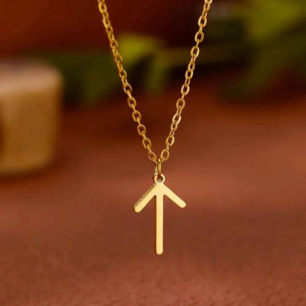 Norse Runic Pendant Viking Rune Layering Necklace