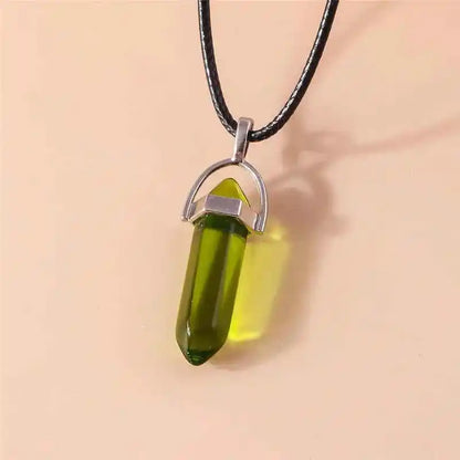 Natural Stone Quartz Lapis Opal Amethyst Pink Crystal necklace - Pedlar's Attic