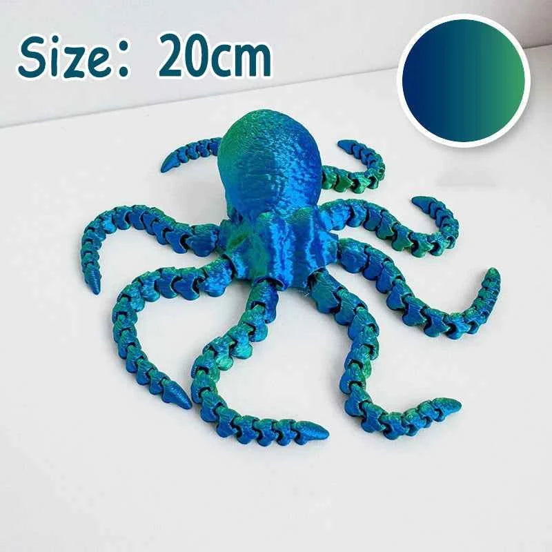 3D Printed Animals Toy Multi-joint Movable Dinosaur Snake Fidget Toy Adults Autism Stress Relief Toys Desktable Decor Kids Gift