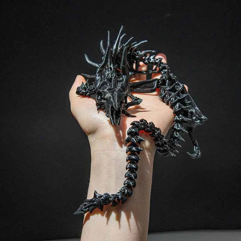 3D Printing Dragon Skeleton Model  Creative Joints Movable Desktop Craft Ornament Toys Home Decorations Gifts