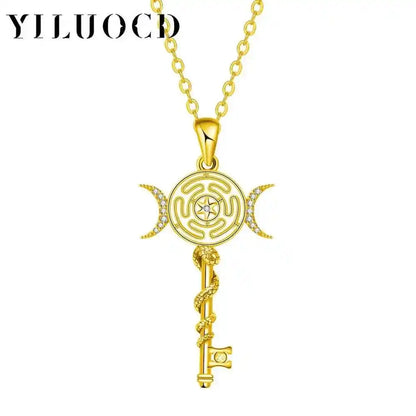Hekate Wheel Pendant Necklace - Pedlar's Attic