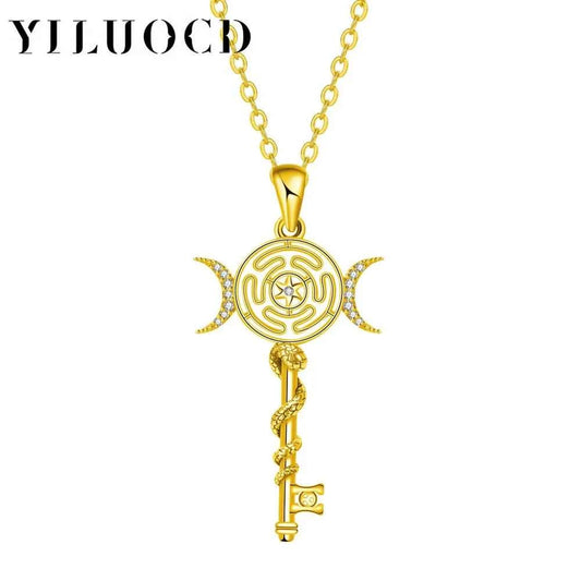Hekate Wheel Pendant Necklace
