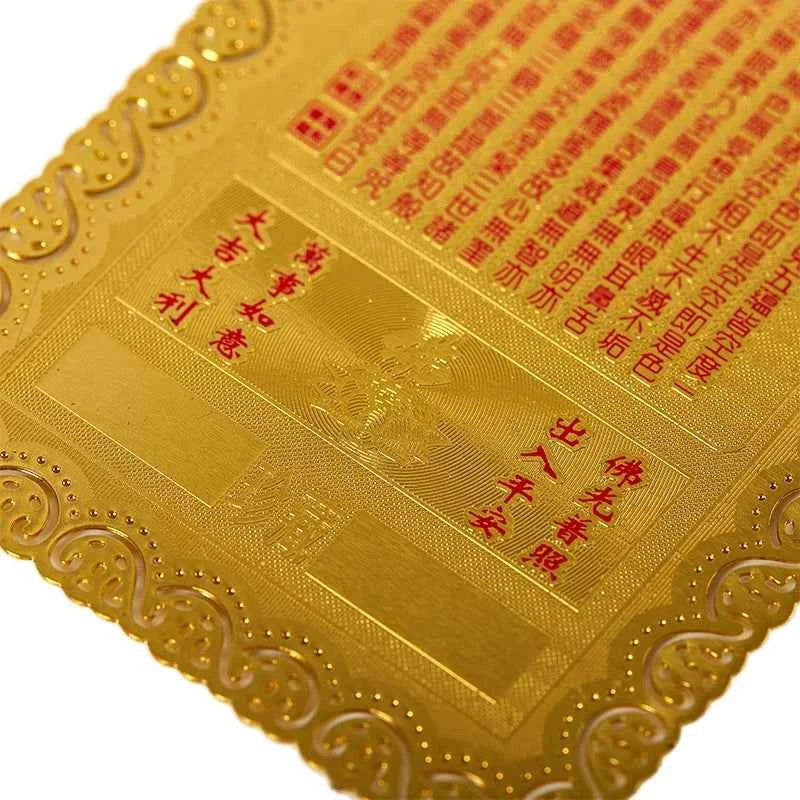 Collection Tibetan Buddhism Exquisite Copper Card Amulet Thangka Fortune Card Buddha Safe And Good Luck Card Gift