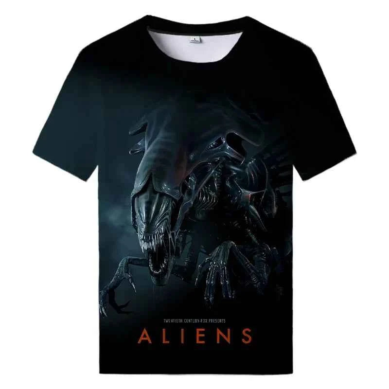 3D Printed T Shirt  Alien Pattern For Men