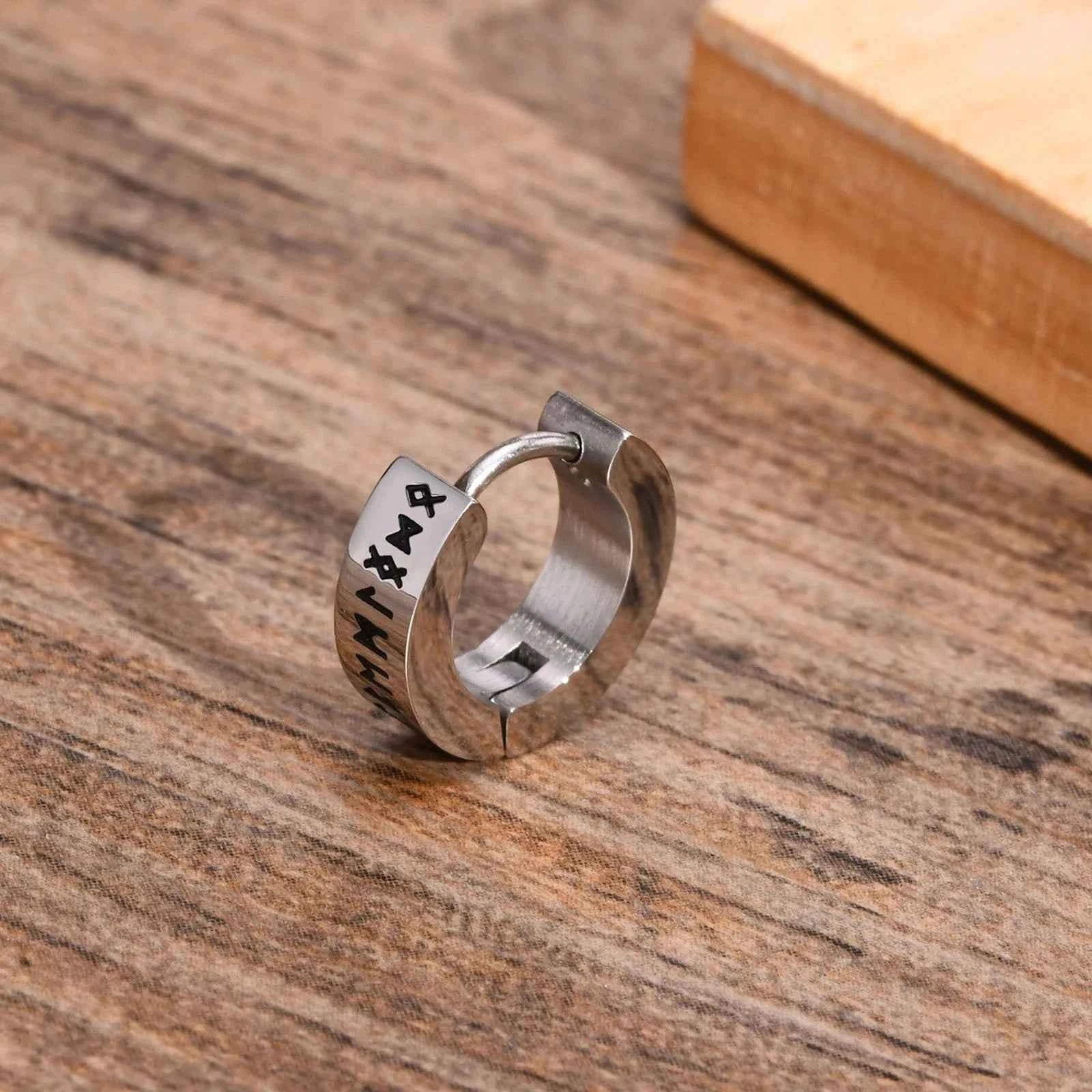 Norse Viking Runes Ear Clips Earrings