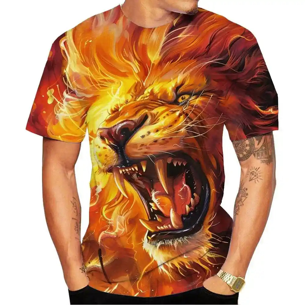 The Lion's Claim — 3D HD Print T-Shirt