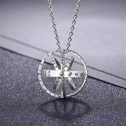 Vintage Astronomical Ball Alloy Men's and Women's Rings Creative Complex Rotating Cosmic Ring Deformable Rotating Ring Necklace - Pedlar's Attic