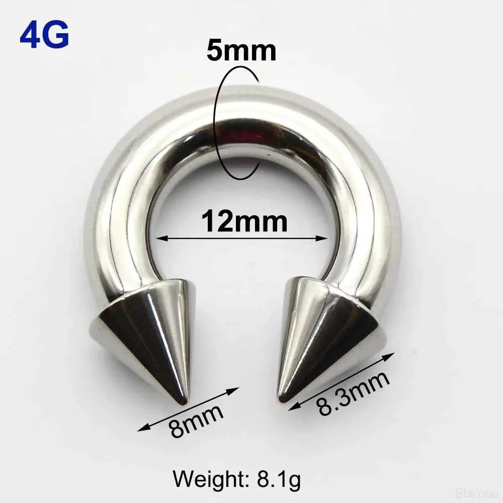 Cone Circular Barbell Piercing Septum Nose Ring Hoop Helix Earrings