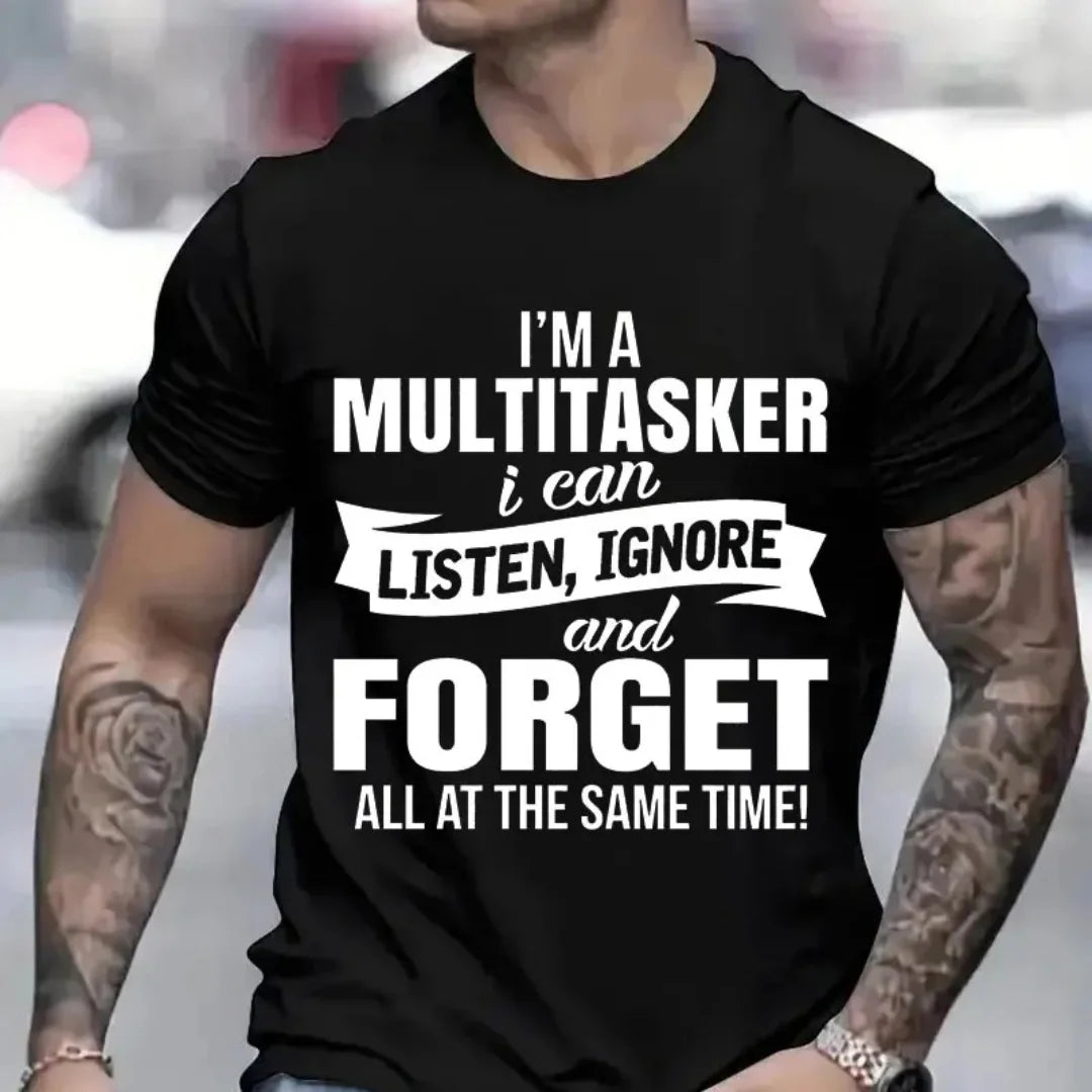 3D printed pattern fun T-shirt, men's and women's fashion pattern T-shirt, black T-shirt summer short sleeved top