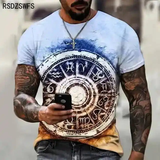 Lost & Found – Retro Maps, Compass & Celestial 3D Print Tee