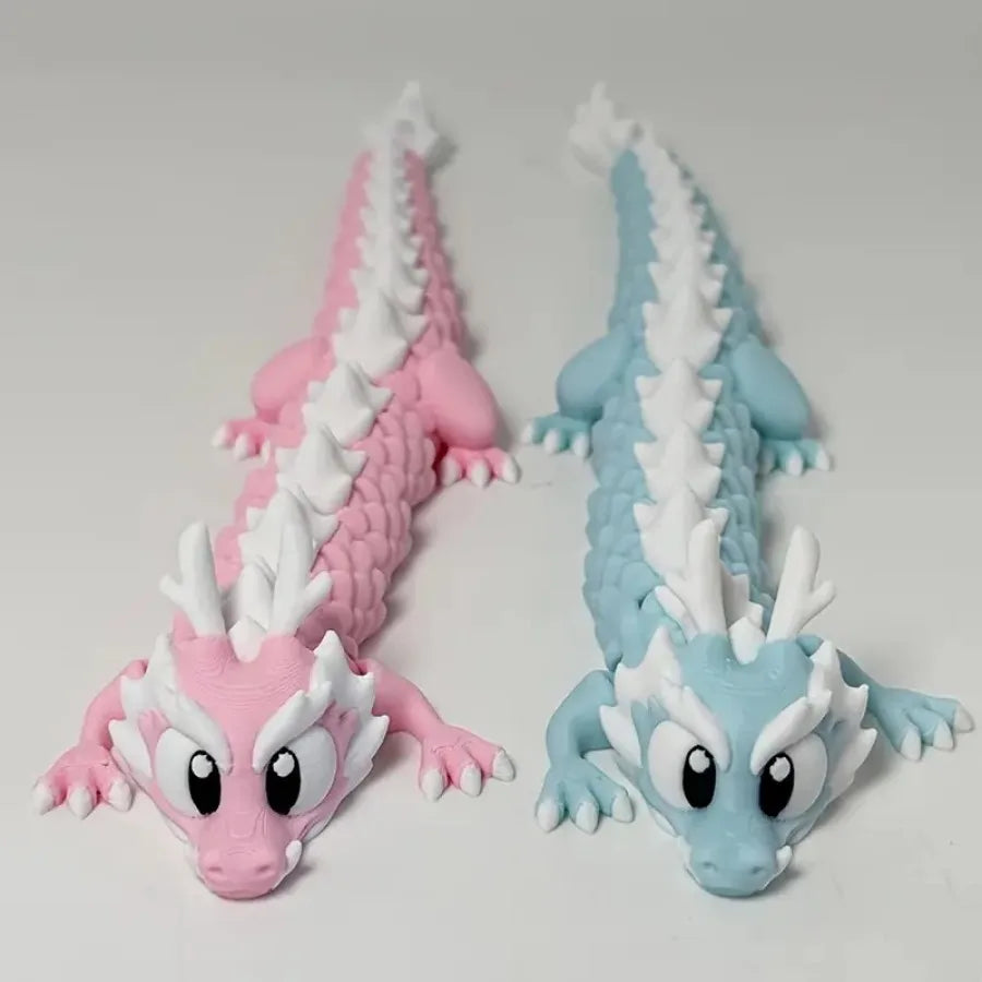 3D Printed Cute Dragon Statues, Movable Joints, Desktop Collectible Dragon Models, Perfect Gifts for Teenagers and Adults