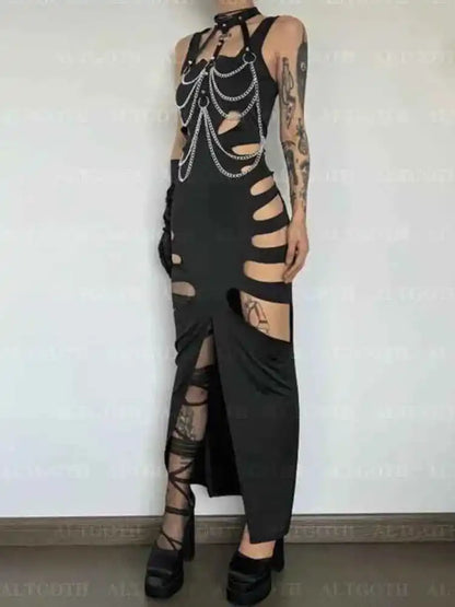 AltGoth Harajuku Gothic Dark Dress - Pedlar's Attic