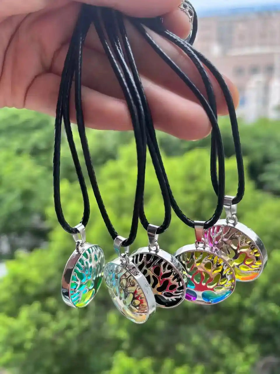 5pcs/Set Natural Stone And Crystal Necklace for Women Lovely Heart Shaped Choker - Pedlar's Attic