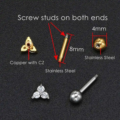Helix & Daith Earrings with Chain | Dainty Cartilage & Tragus - Pedlar's Attic
