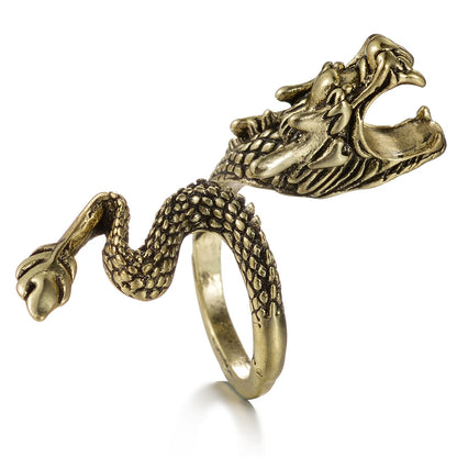 The Drawer Knows — Skull, Dragon & Snake Adjustable Rings - Pedlar's Attic