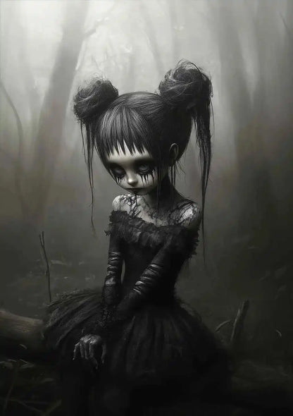 Victoria Style Skull Banquet Fallen Angels Dark Fantasy Art - Pedlar's Attic
