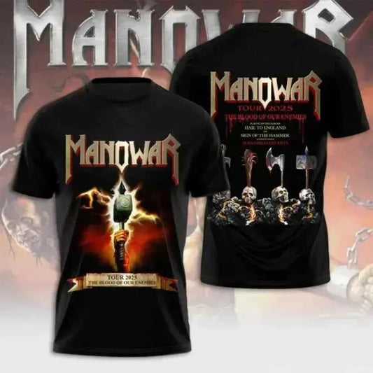 Manowar Band 3D Print T-shirt