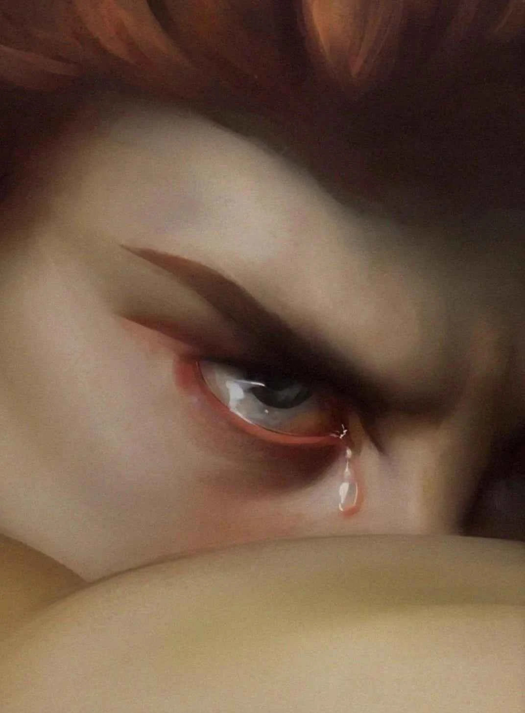 Dark Mysterious Retro Aesthetic Myth Hell Fallen Angel Portrait Poster Canvas Print Art