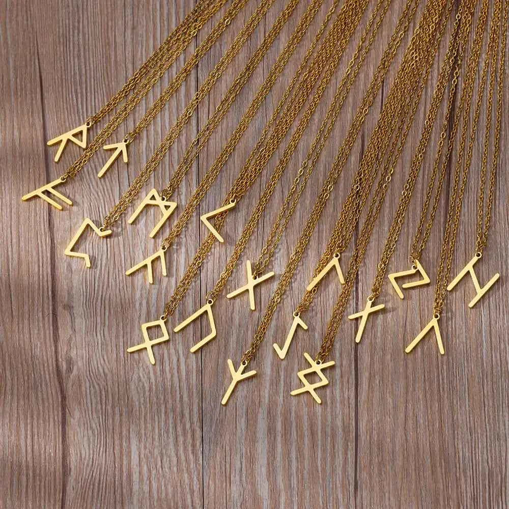 Norse Runic Pendant Viking Rune Layering Necklace