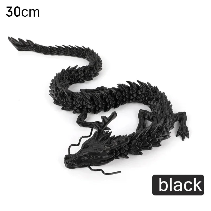 3D Printed Conjoined Dragon Ornaments Movable Cartoon Creative Dragon Plants rockery Fish Tank Landscaping Decoration 30cm