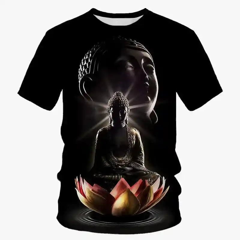 The Awakened One – Gautama Buddha Face 3D Print Tee