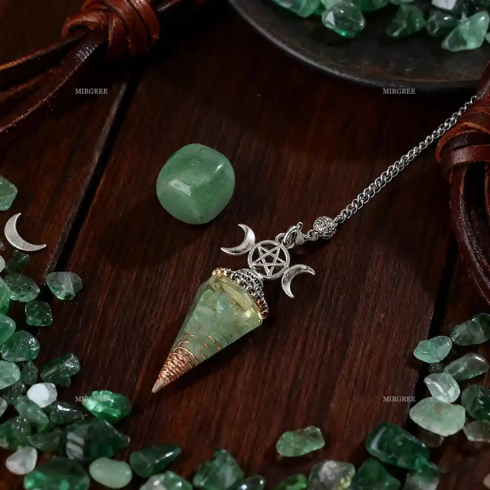 2pcs Amethyst Spirit Pendant Paired with Natural Stone Ornaments - Pedlar's Attic