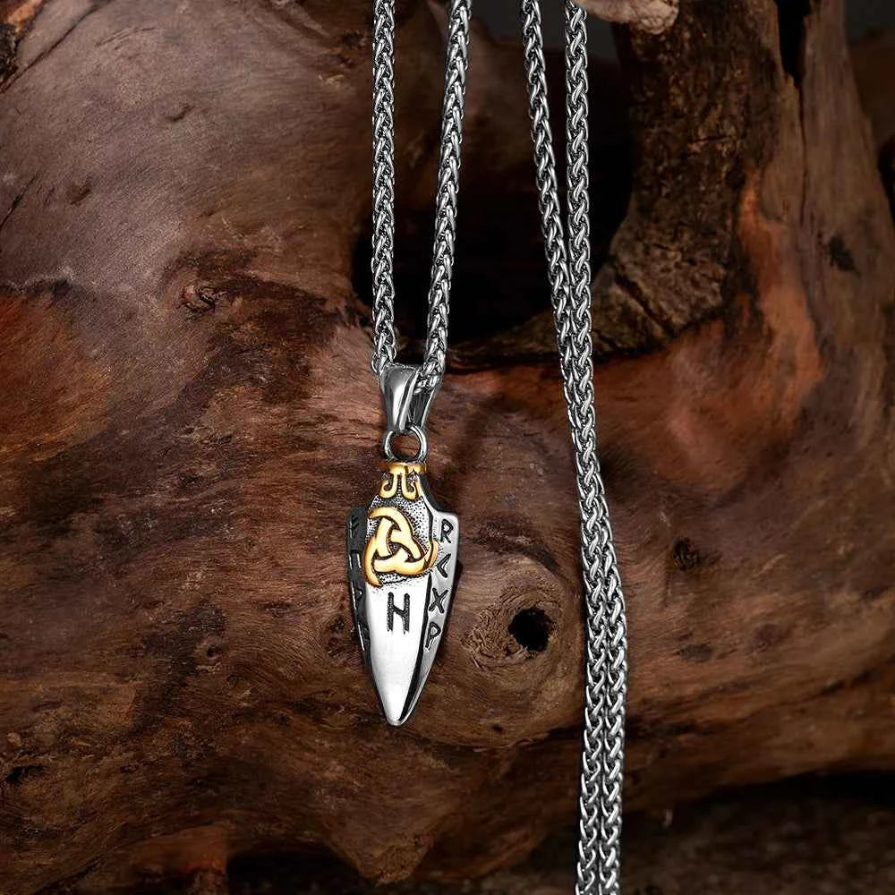Norse Runes Odin's Spear Gungnir Necklace