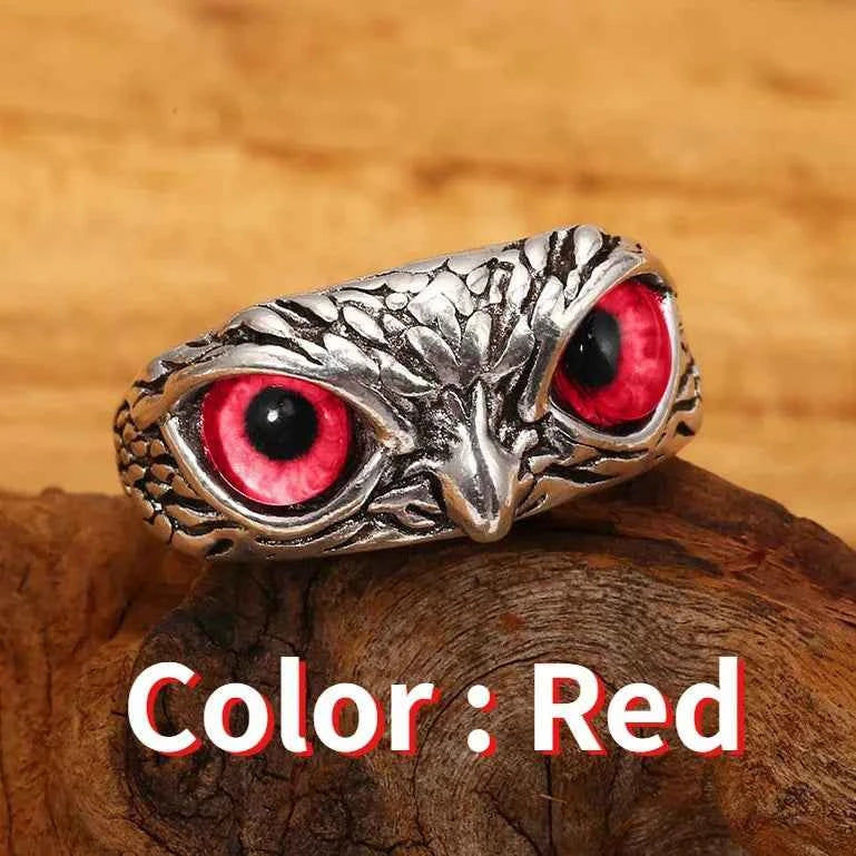 Owl Charm Ring - Vintage Gothic Jewelry for Men & Women - Cute Animal Design for Youth Gifts - Pedlar's Attic