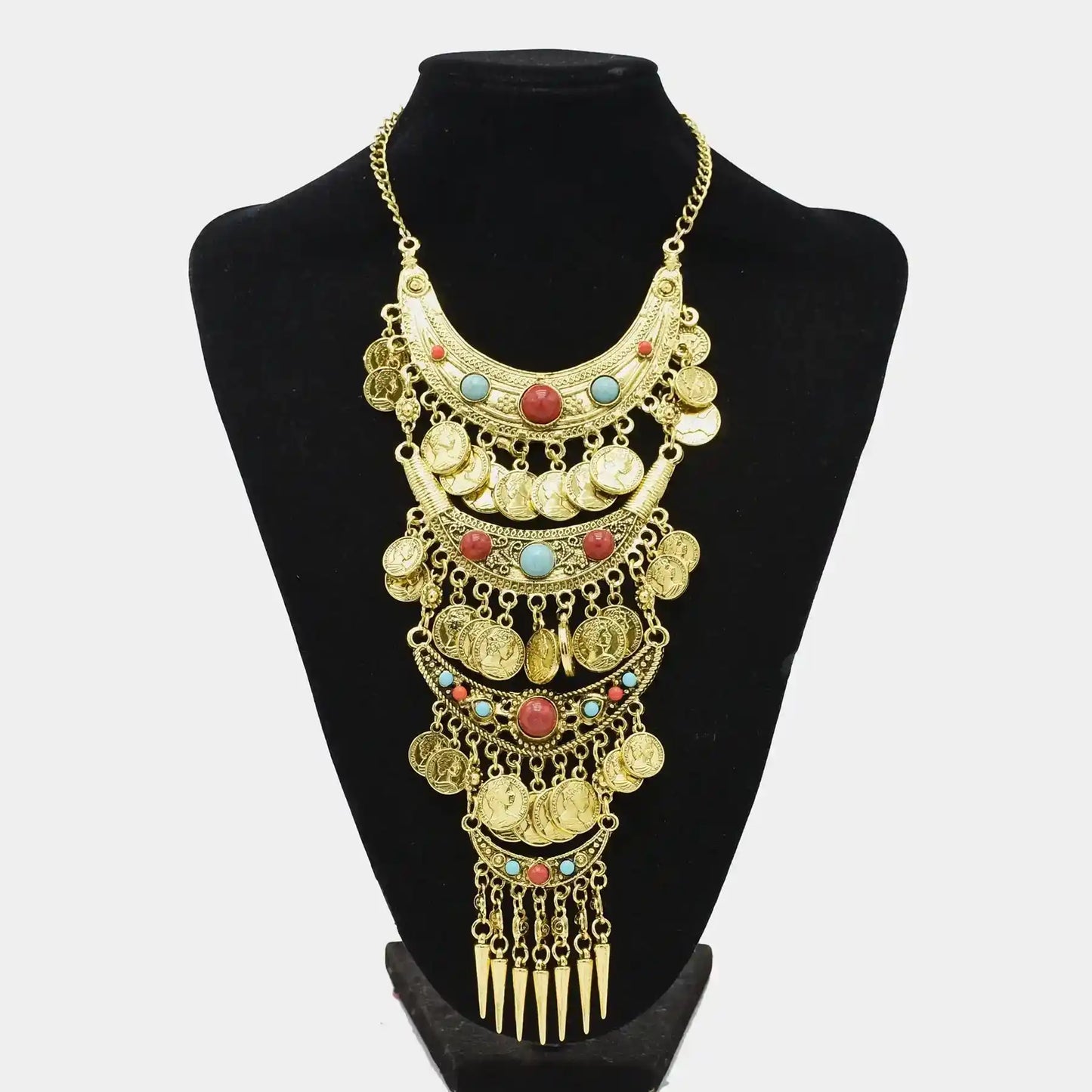 The Wanderer's Collar – Tibetan Boho Statement Necklace