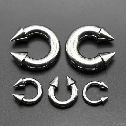 Cone Circular Barbell Piercing Septum Nose Ring Hoop Helix Earrings - Pedlar's Attic
