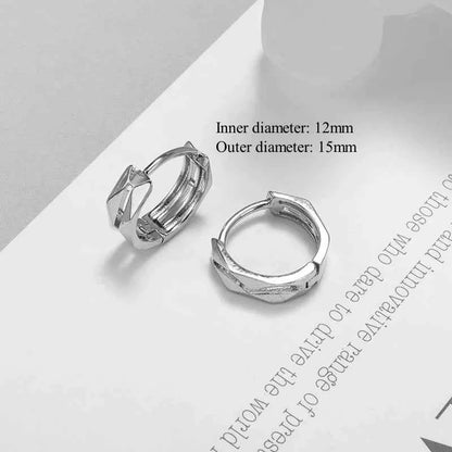 Vintage Simple Small Hoop Earrings Stainless Steel Hypoallergenic Earrings for Men Women Cool Indian Boho Jewelry - Pedlar's Attic