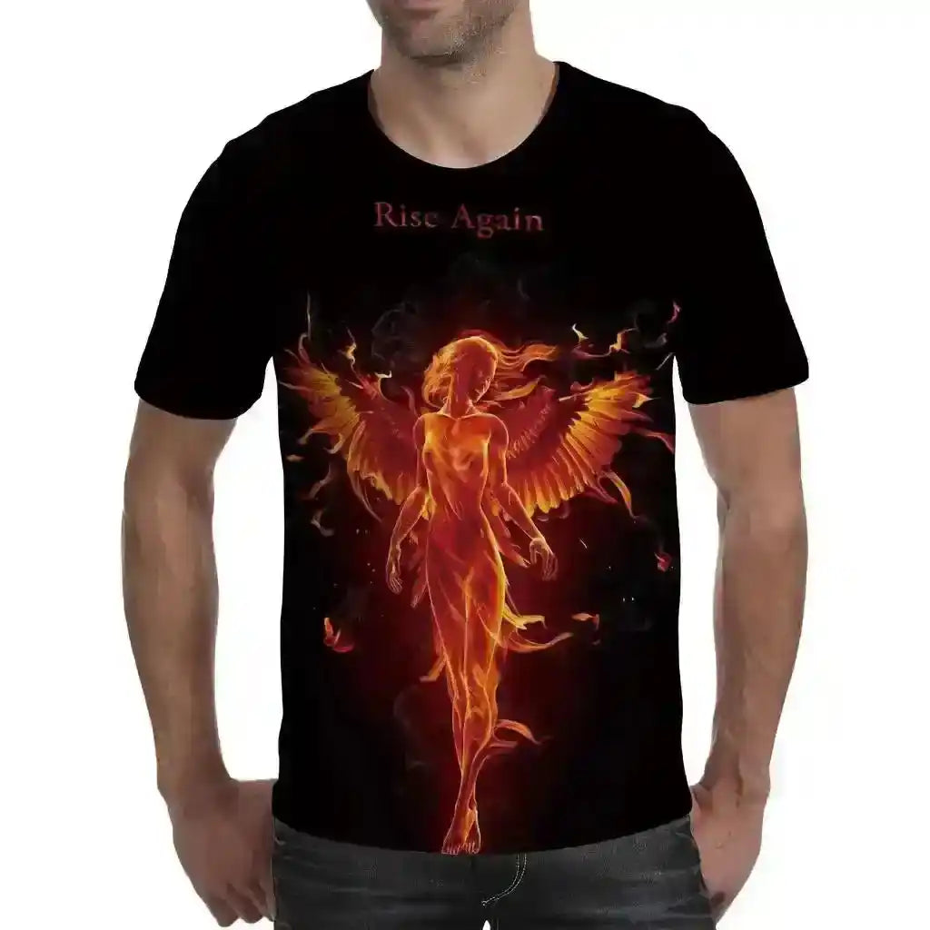 Luminous Angel – Fluorescent 3D Print Unisex Tee