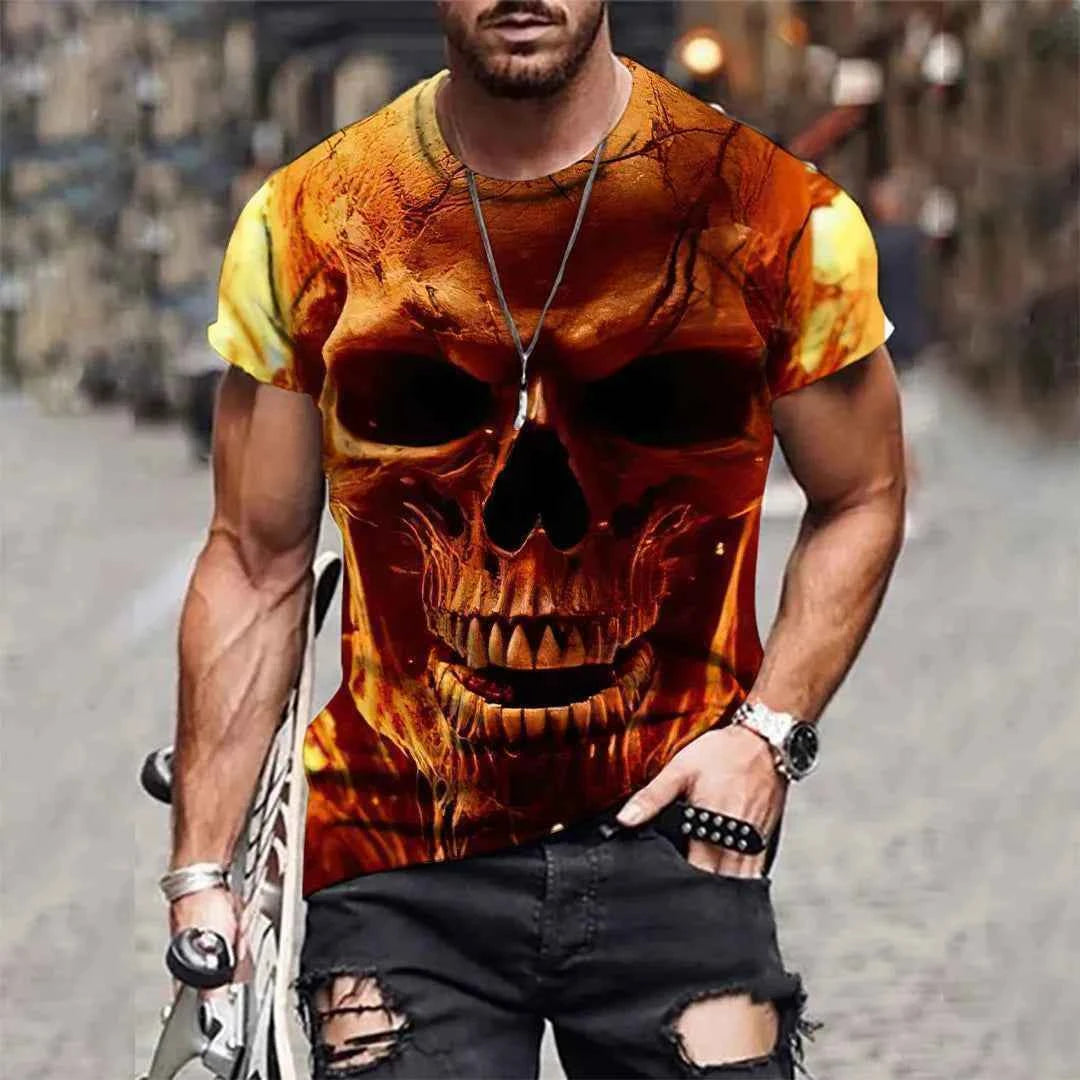 awesome, skull Men's T-shirt 4