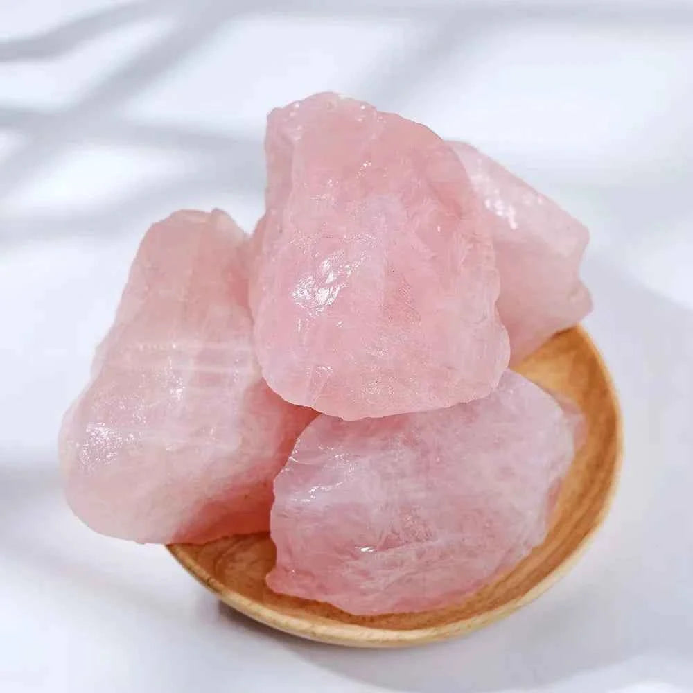 100% Natural Rose Quartz Stone Raw Crystals Stones
