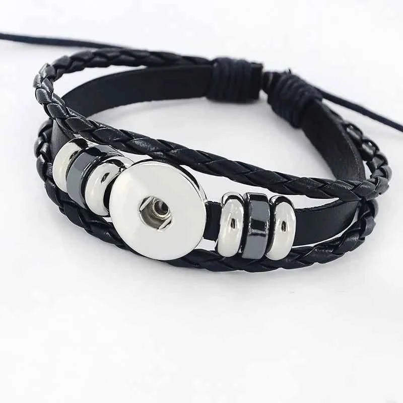 12 Constellations Leather Zodiac Sign with beads Bangle Bracelets For Men Boys Jewelry Travel Accessories Gifts - Pedlar's Attic