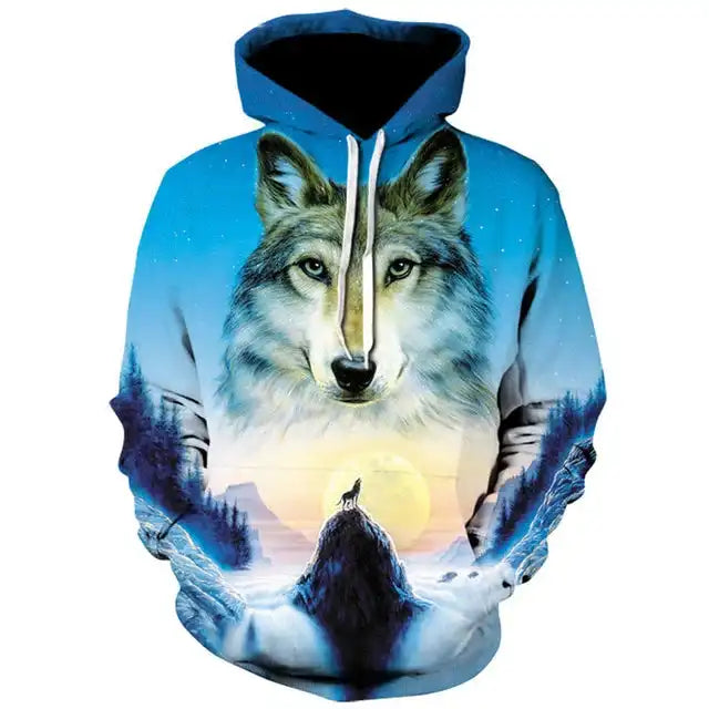The Wolf Doesn't Explain Itself — 3D Wolf Oversized Hoodie