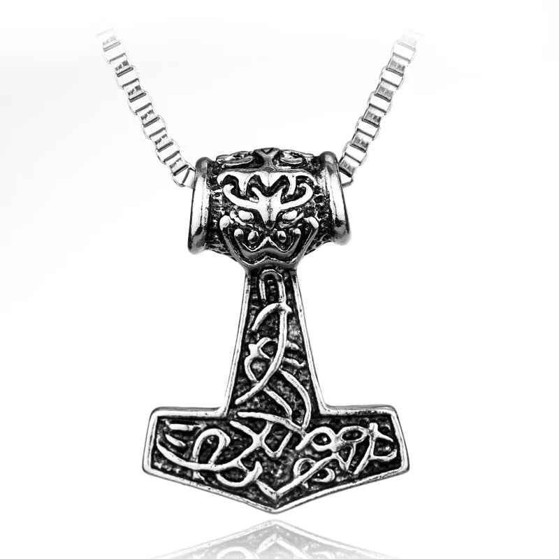Norse Vikings Thor's Hammer Mjolnir Scandinavian Rune Amulet