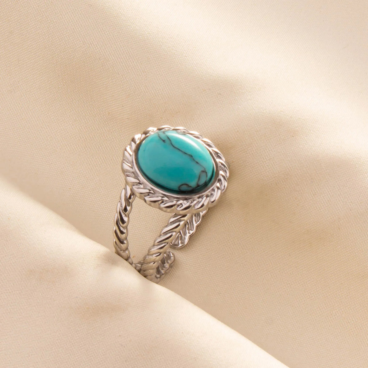 What the Stone Chose — Boho Turquoise Adjustable Ring - Pedlar's Attic