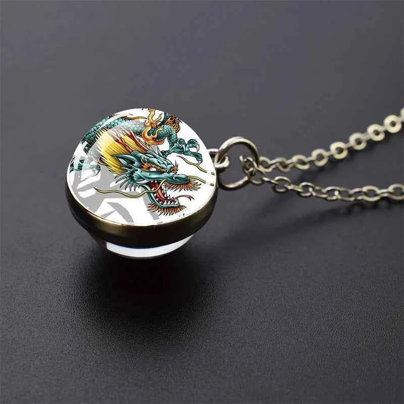 Dragon Glass Ball Pendant