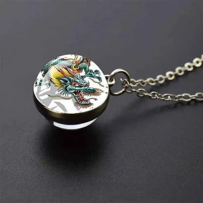 Dragon Glass Ball Pendant - Pedlar's Attic