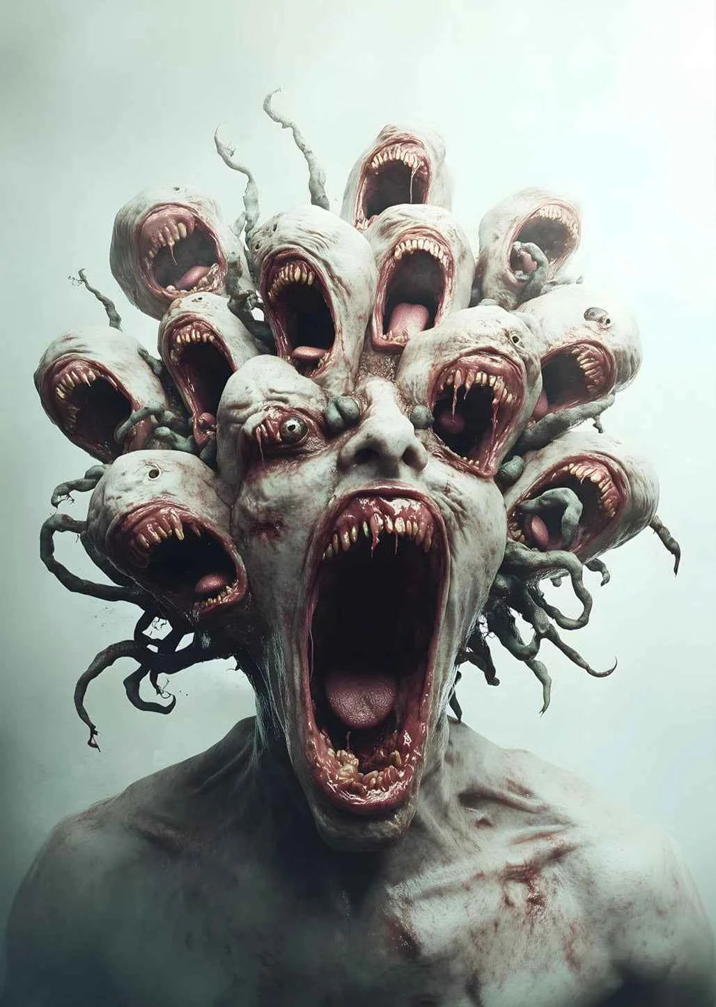 Victoria Style Skull Banquet Fallen Angels Dark Fantasy Art