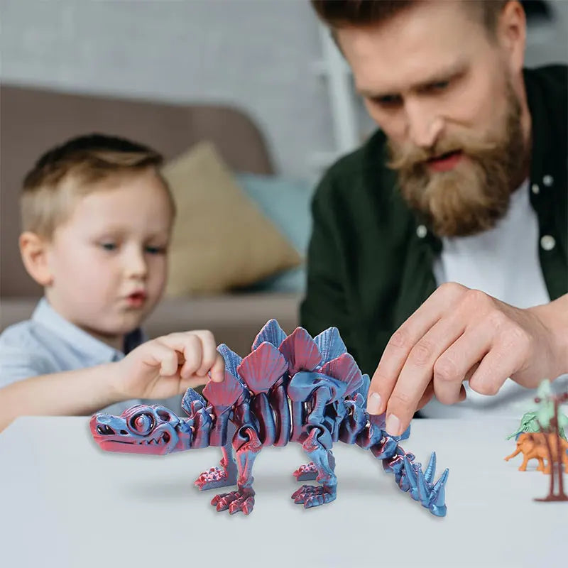 3D Printed Dragon Dinosaur Model Joints Can Move Freely Desktop Craft Ornament Gifts for Kids For Landscaping Decoration