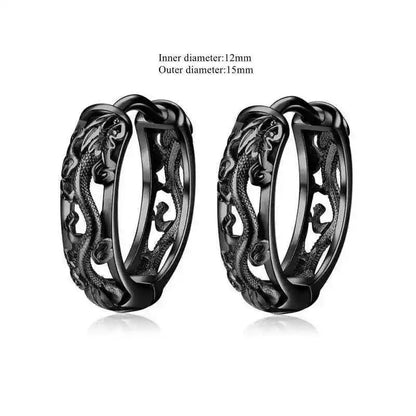 Vintage Simple Small Hoop Earrings Stainless Steel Hypoallergenic Earrings for Men Women Cool Indian Boho Jewelry - Pedlar's Attic