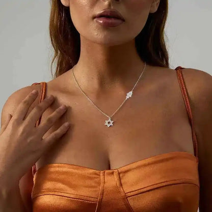 Personalized Star of David Hamsa Necklace for Women Men Gold Color Magen David Religious Jewish Star Jewelry Gifts - Pedlar's Attic