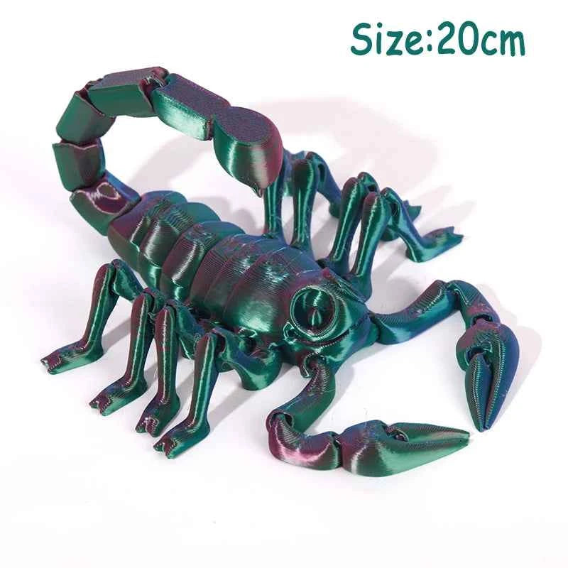 3D Printed Animals Toy Multi-joint Movable Dinosaur Snake Fidget Toy Adults Autism Stress Relief Toys Desktable Decor Kids Gift