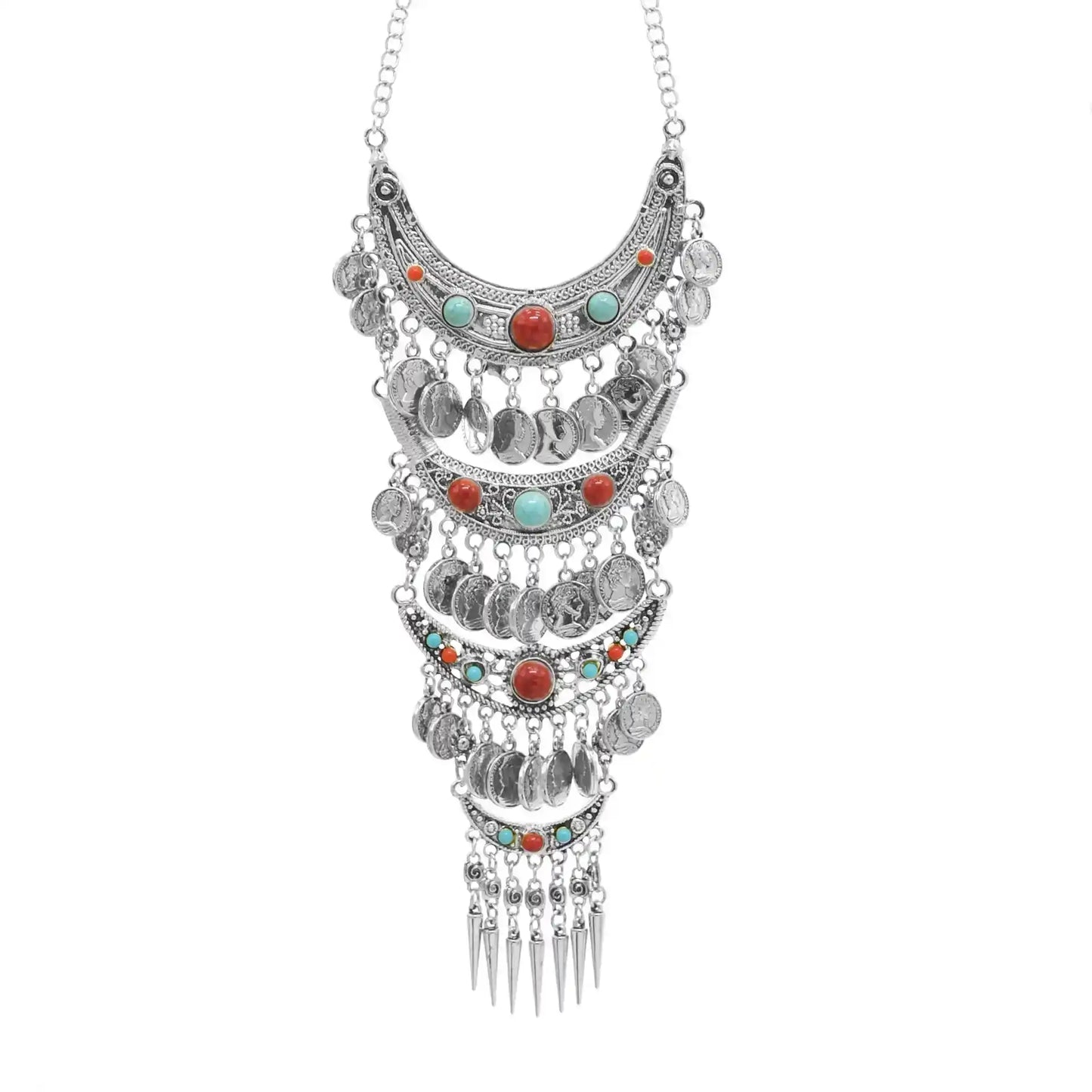 The Wanderer's Collar – Tibetan Boho Statement Necklace