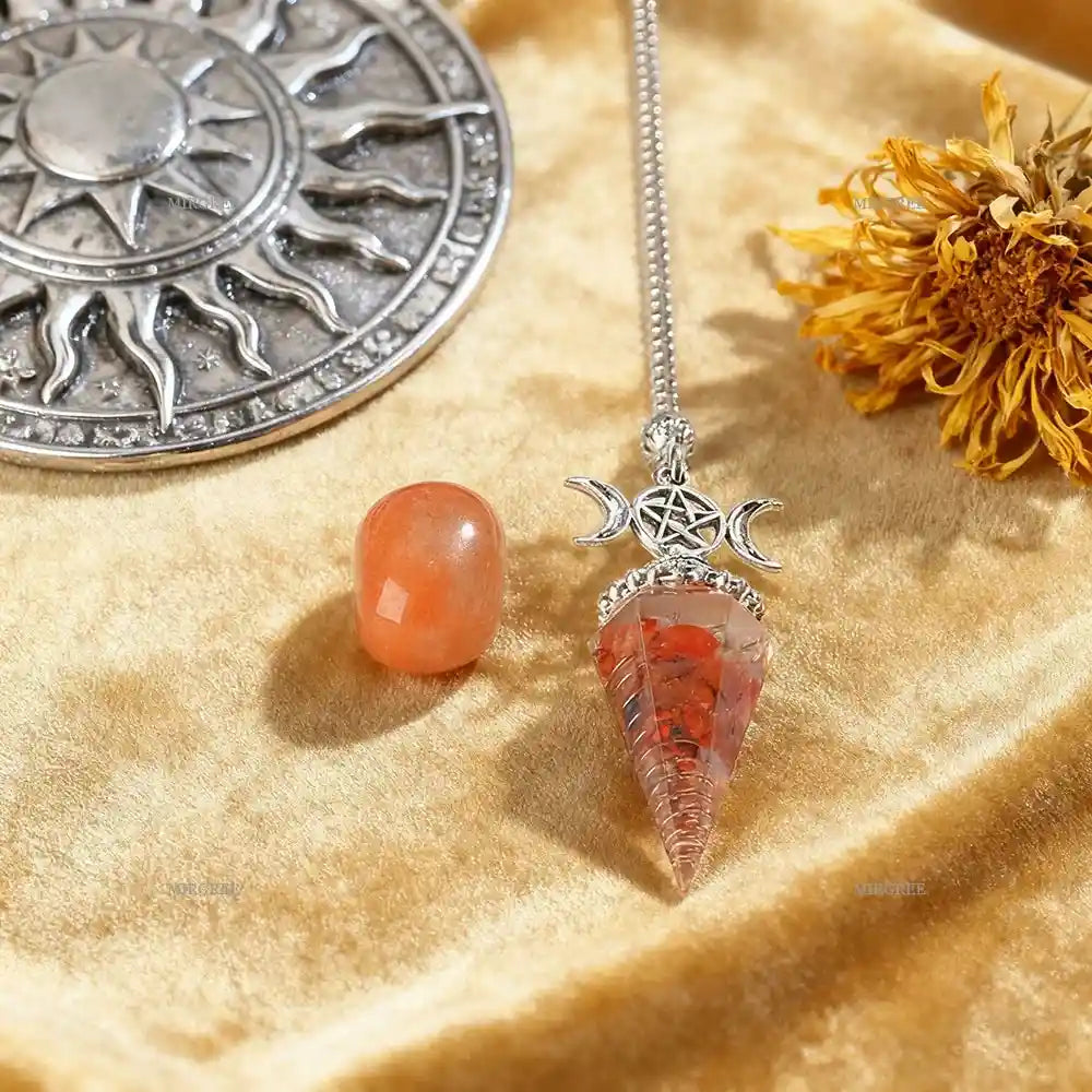 2pcs Amethyst Spirit Pendant Paired with Natural Stone Ornaments - Pedlar's Attic