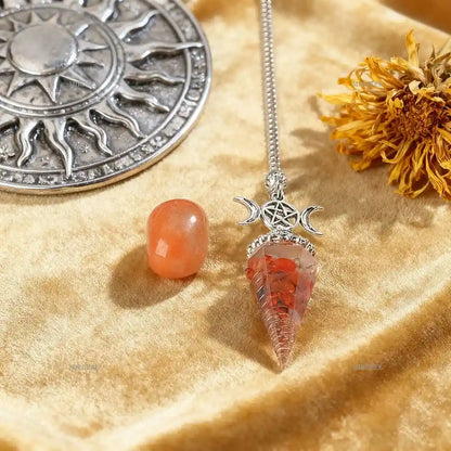 2pcs Amethyst Spirit Pendant Paired with Natural Stone Ornaments - Pedlar's Attic